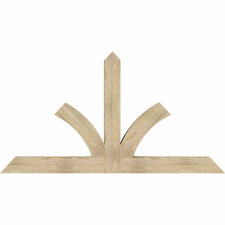 Ekena Millwork Richland Rough Sawn Timber Gable Bracket, Douglas Fir, 84"W x 45"H x 6"D x 6"F, 13/12 Pitch GBW084X45X0606RIC00RDF